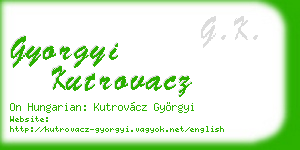 gyorgyi kutrovacz business card