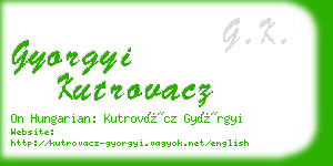 gyorgyi kutrovacz business card